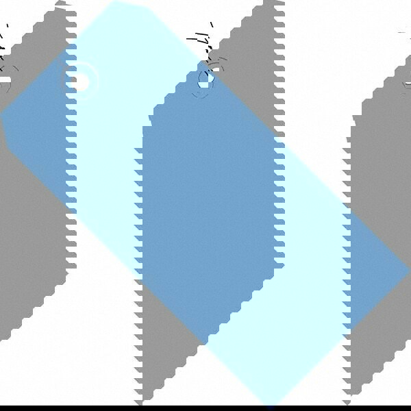 Blank Tag: 2-3/4'' High, Dark Blue, Synthetic Paper